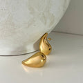Gold Water Drop Earring