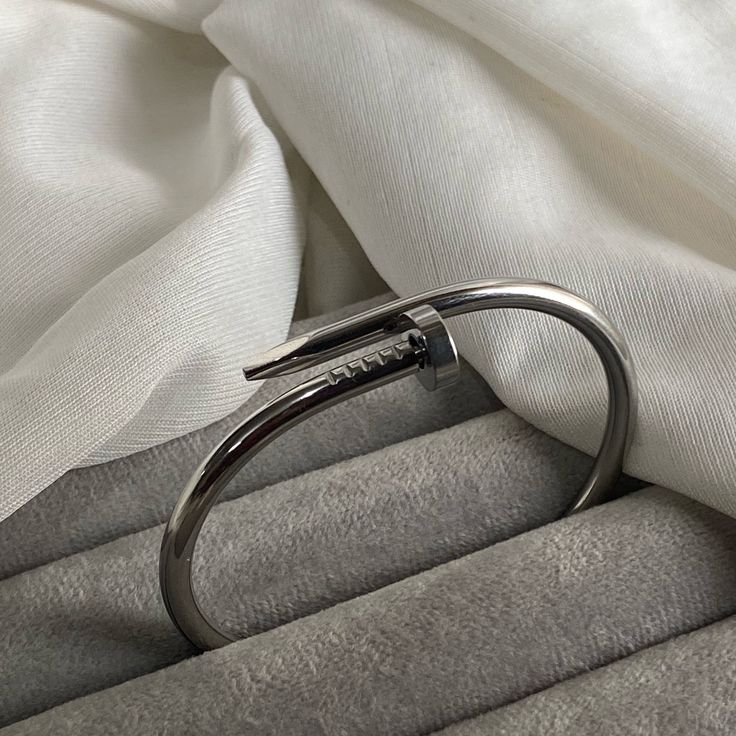 Cartier Silver Nail Bracelet
